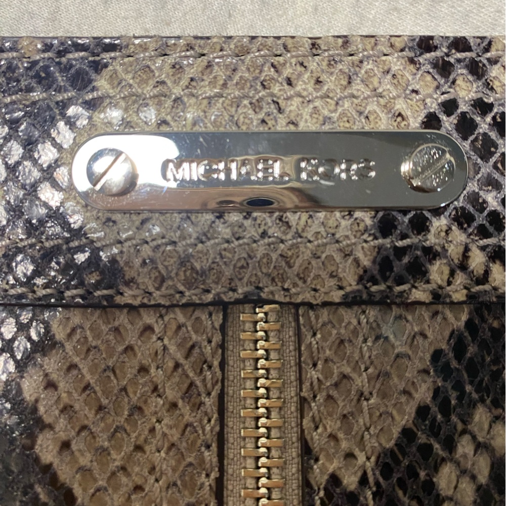 Michael Kors Python Clutch With Zipper Closure - image 8